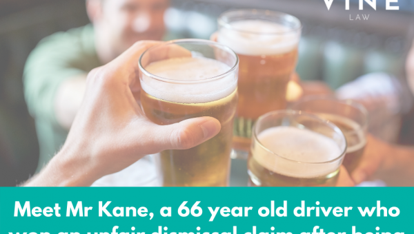Who won an unfair dismissal claim after being caught in the pub after calling in sick?